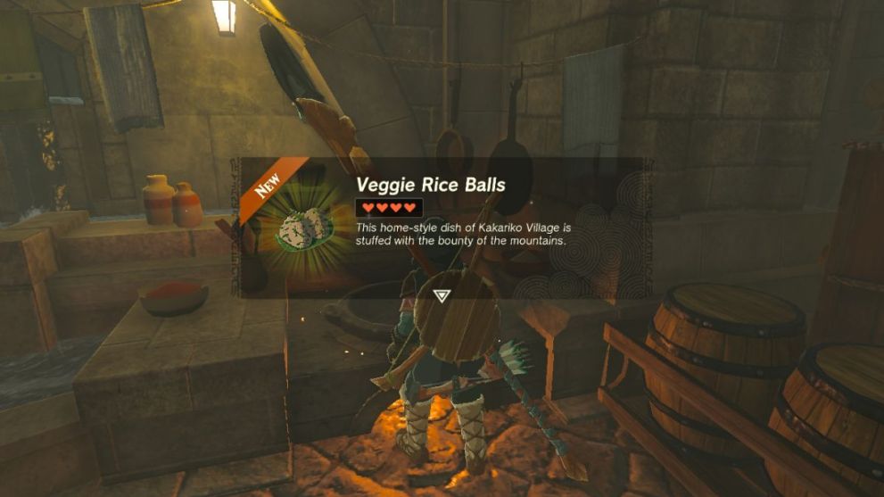 How to make Vegetable Rice Balls in Zelda: Tears of the Kingdom