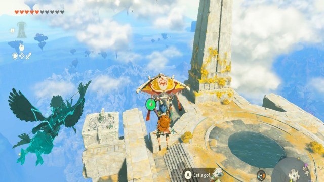 Zelda Tears of the Kingdom how to get to the island with the pool near Gerudo