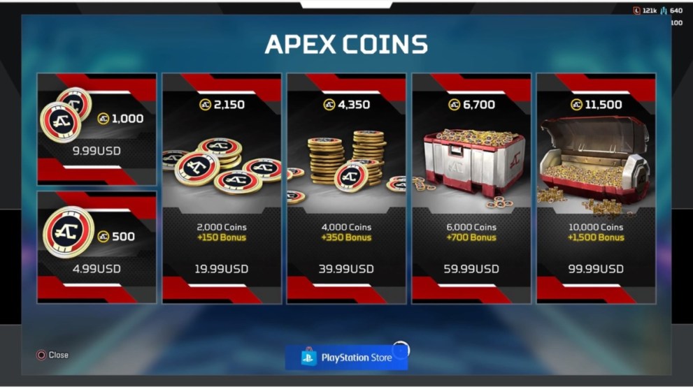 Apex Coins prices in USD