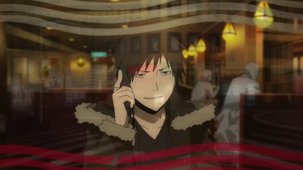 Izaya Talking on Phone in Durarara!! (Best Anime Villains)