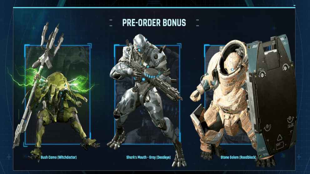 Exoprimal, preorder bonuses