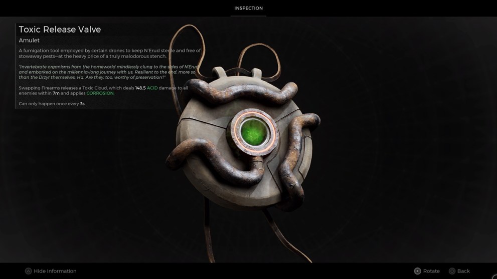 Toxic Release Valve Amulet