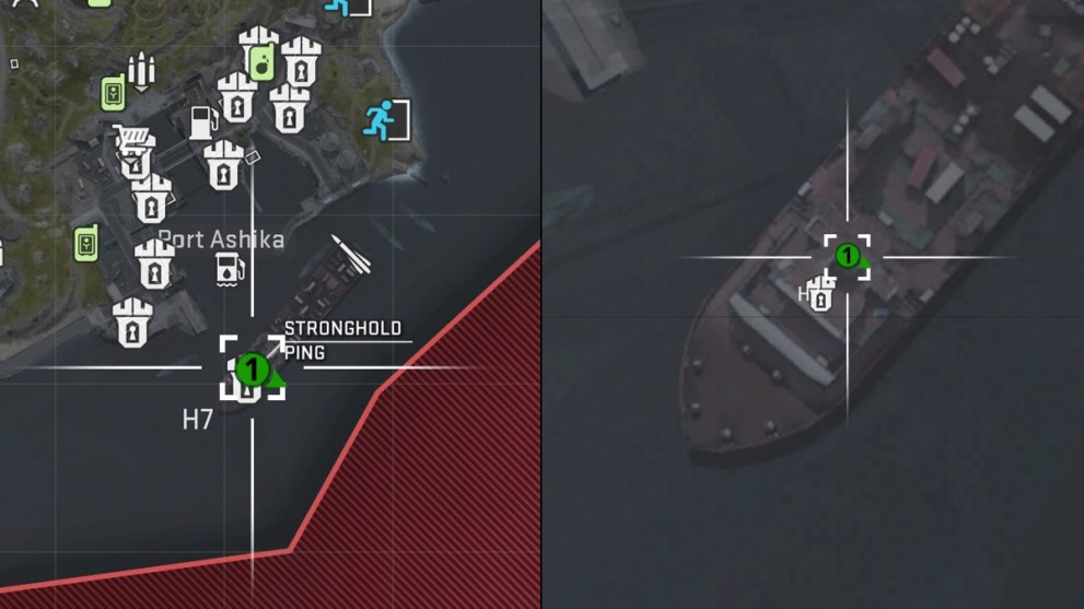 Shadow Company Ship location in Ashika Island Warzone DMZ