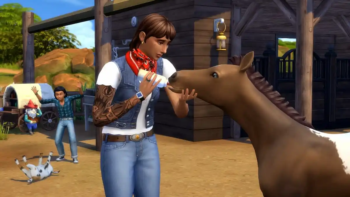 Caring for a horse in Sims 4 Horse Ranch