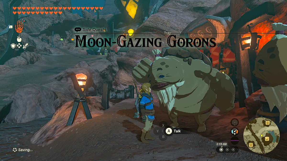 How to Complete Moon-Gazing Gorons Quest in Zelda: Tears of the Kingdom