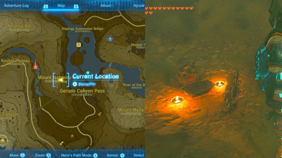 Second Frog Statue Location in Zelda TOTK.