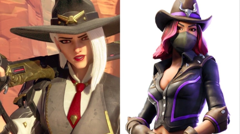 Ashe from Overwatch and Calamity from Fortnite