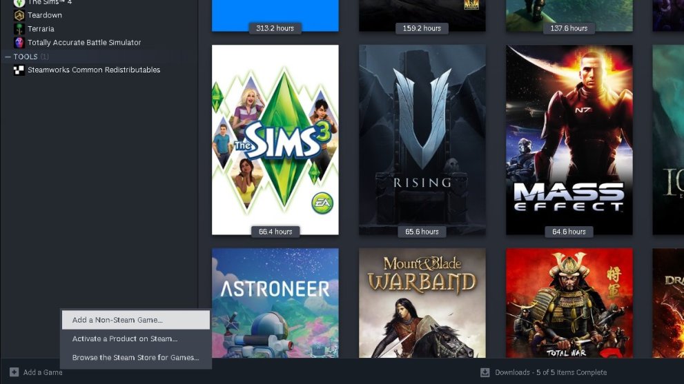 how to add a non-steam game