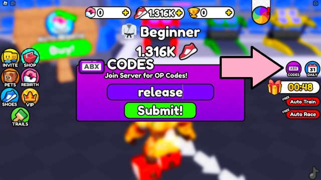 how to redeem codes in race a friend