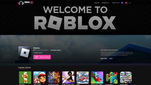 how to use now.gg to play roblox