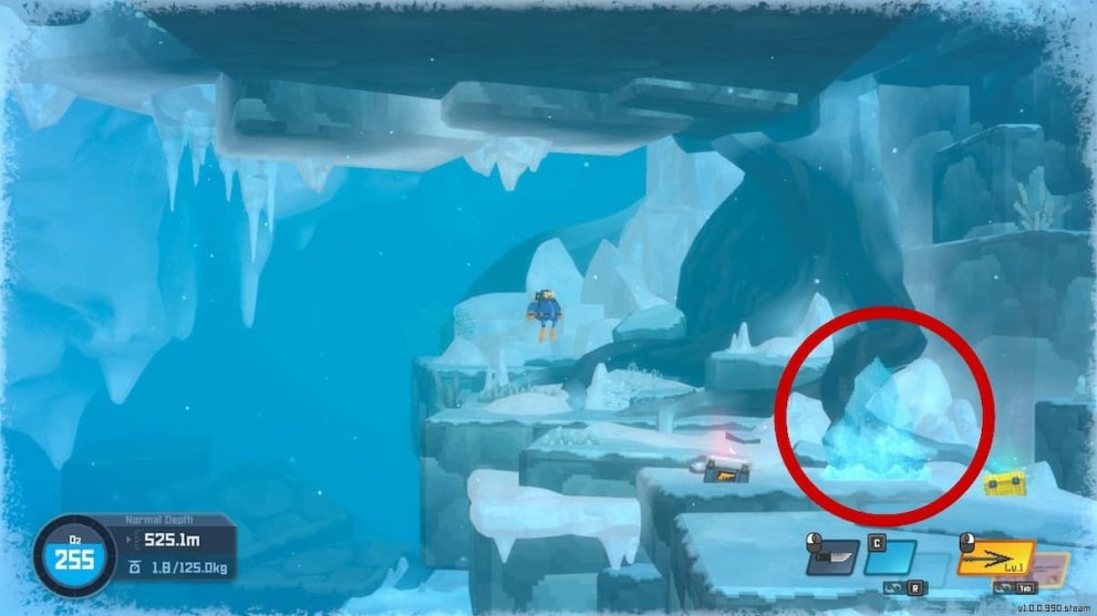 Mjolnir Location in Dave the Diver