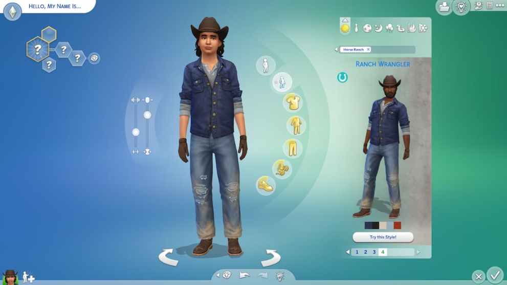 Ranch Wrangler Outfit in Sims 4 Horse Ranch