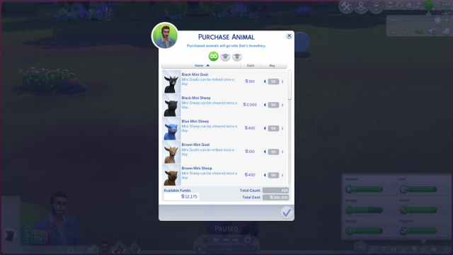 Reaching the Sims 4 Goat and Sheep Maximum Limit