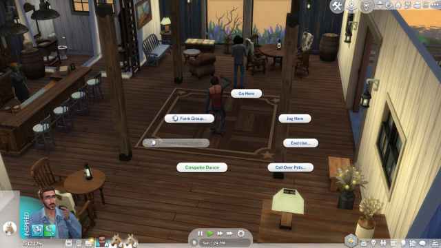 Selecting Cowpoke Dance in Sims 4 Horse Ranch