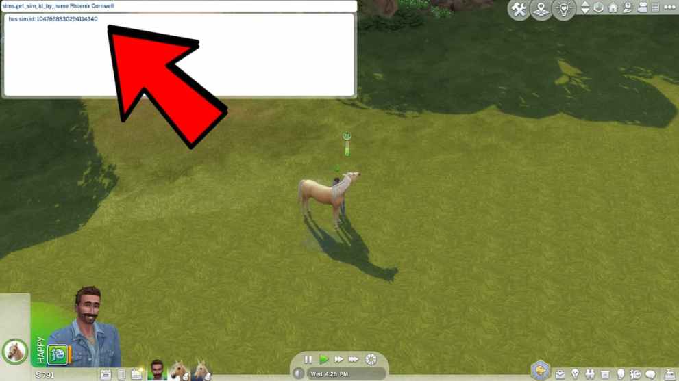 Obtaining Horse Id in Sims 4 Horse Ranch