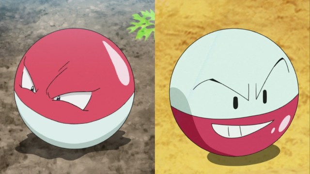 Voltorb and Electrode in the Pokemon anime
