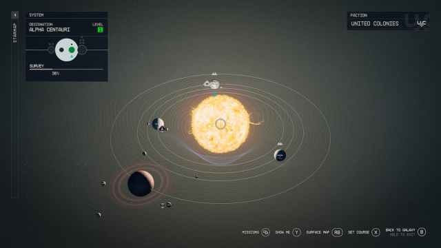 System View in Starfield