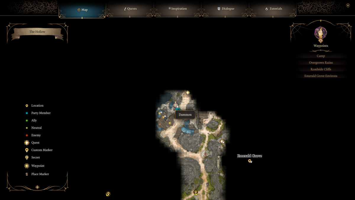 Where To Find Dammon In Baldur S Gate 3 BG3 Gamers Grade   Baldurs Gate 3 Dammon Location In Druid Grove On Map 