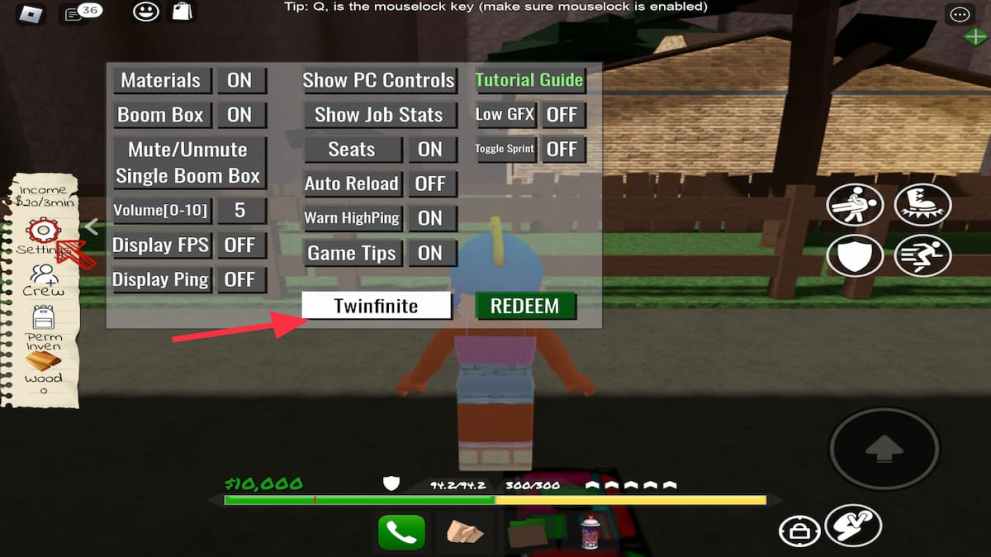 How to redeem codes in Clover City on Roblox