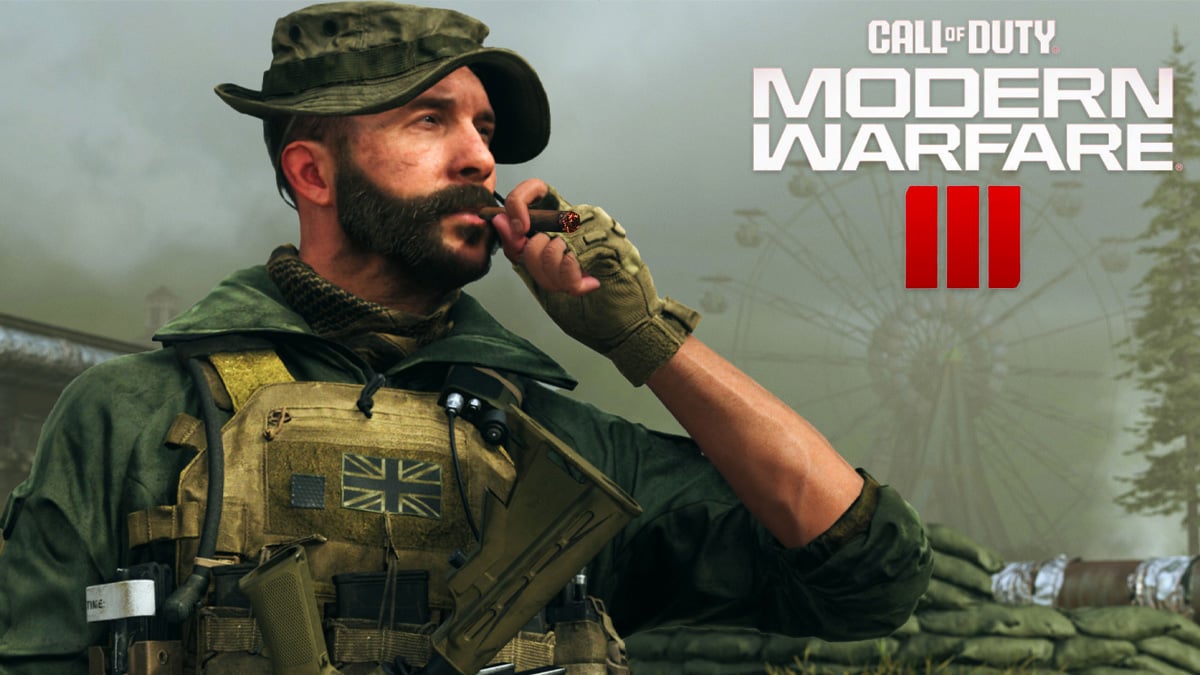 Captain Price From Modern Warfare With MW3 Logo