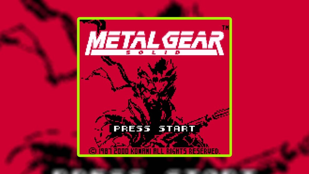 Metal Gear Solid Title Screen Game Boy Color