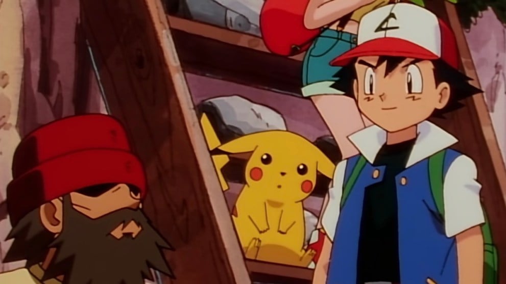 Flint attempts to sell Ash some rocks in the Pokemon anime