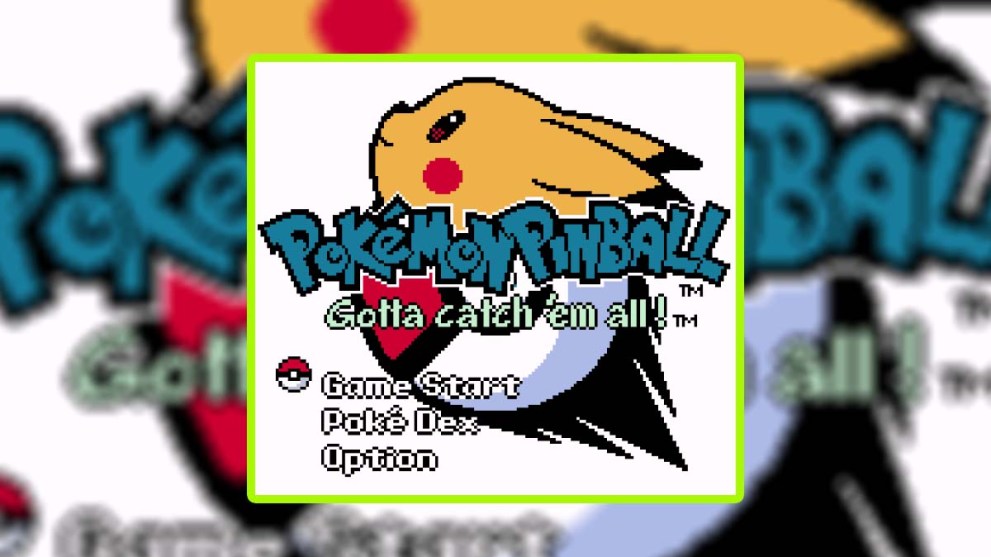 Pokemon Pinball Title Screen Game Boy Color