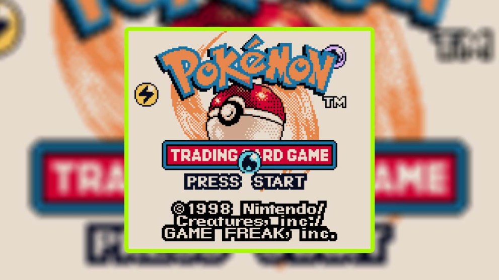 Pokemon Trading Card Game Title Screen Game Boy Color