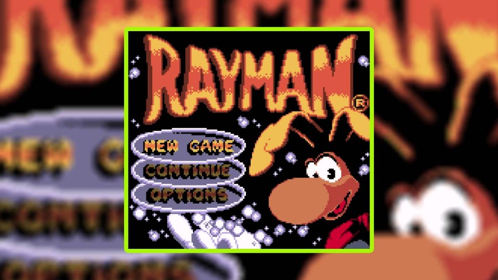 Rayman Title Screen Game Boy Color