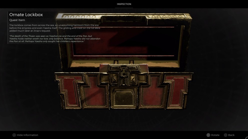 Ornate Lockbox Opening