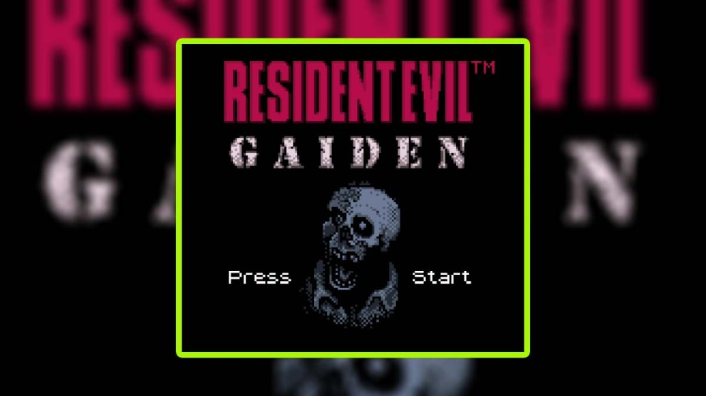 Resident Evil Gaiden Title Screen Game Boy Color