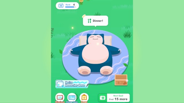 Snorlax's Dinner time prompt