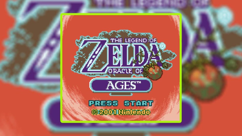 The Legend of Zelda Oracle of Ages Title Screen Game Boy Color
