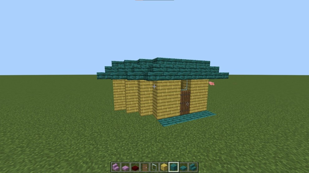 a hipped roof in minecraft