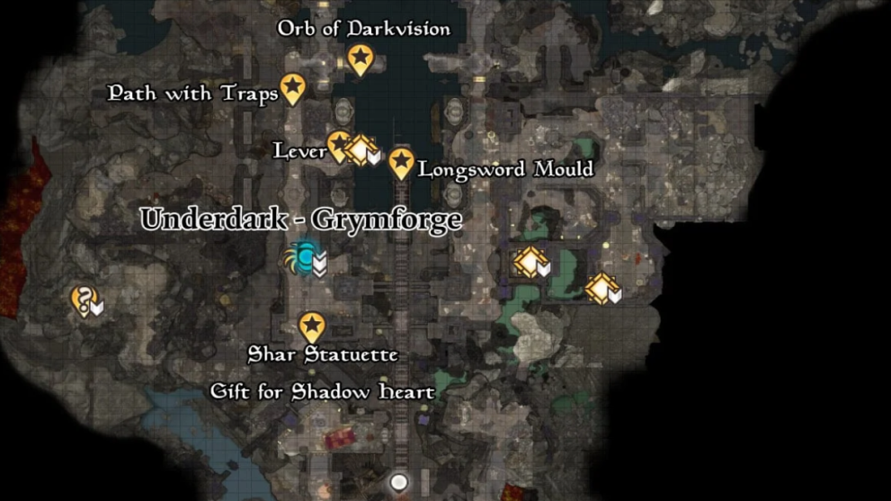 Baldur's Gate where is the Underdark Grymforge