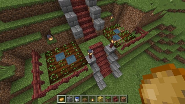 best minecraft farm ideas, staircase farm