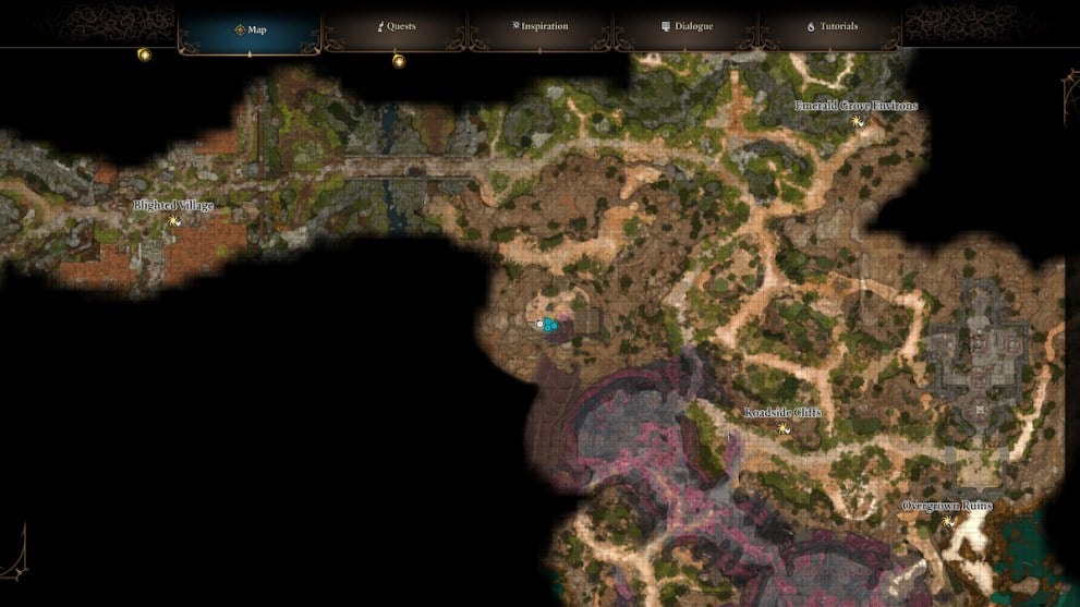 bg3 baldur's gate 3 noobs stay on task map