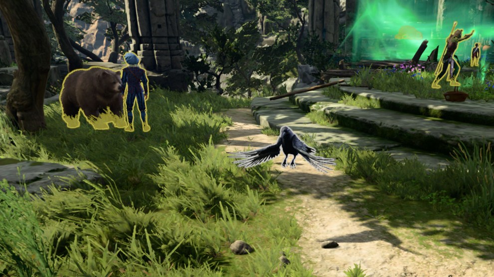 Raven familiar scouting in Baldur's Gate 3