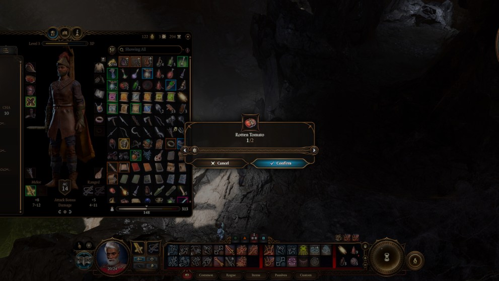 baldurs gate 3 bg3 split inventory items