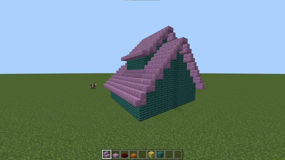 building a double a-frame in minecraft