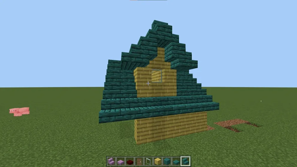 building a gable dormer roof in minecraft