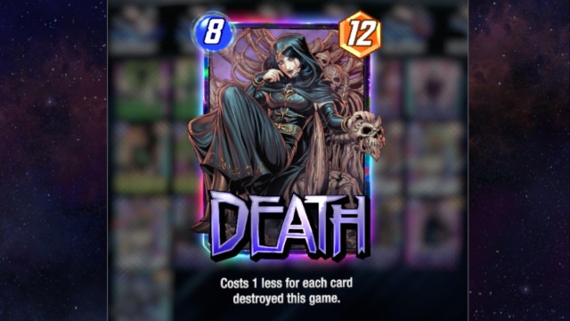 Death card in Marvel Snap.