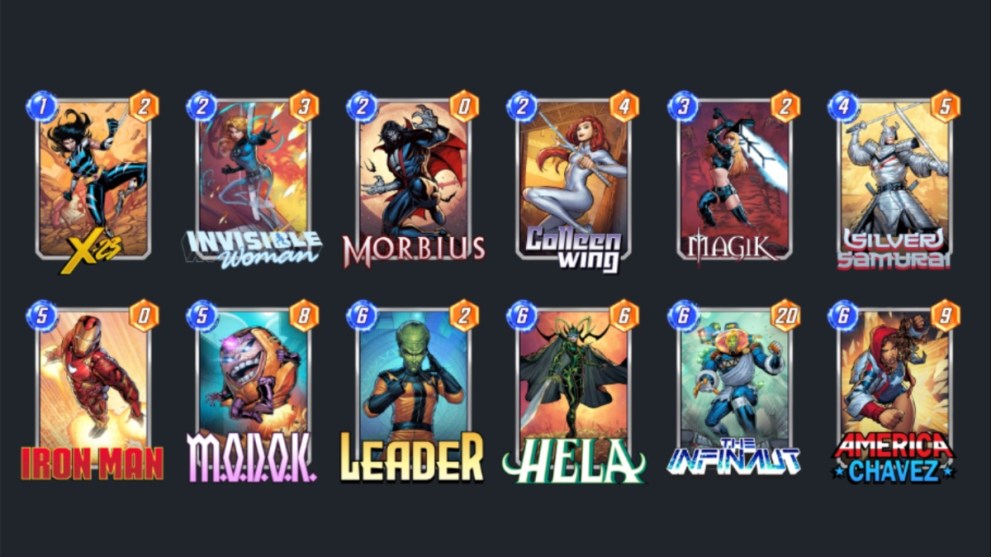 Hela Discard deck with Silver Samurai in Marvel Snap.