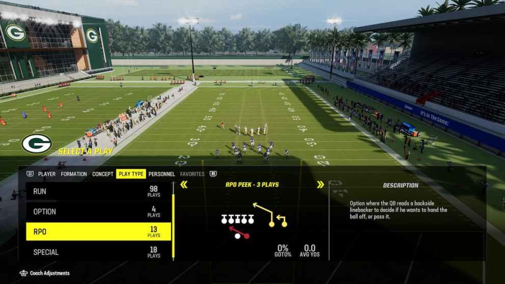 RPO Formation Play Type Madden 24