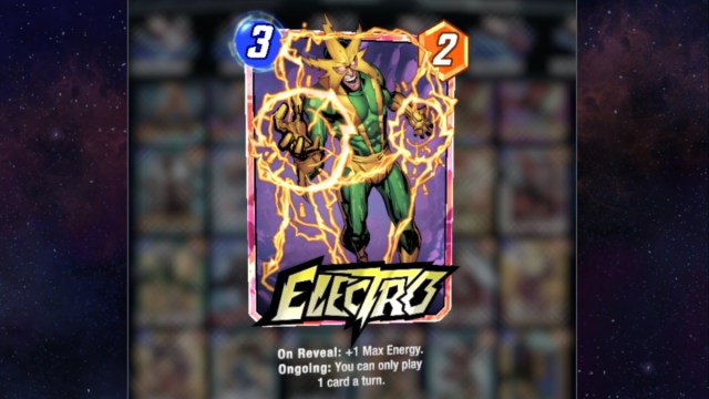 Electro card in Marvel Snap.