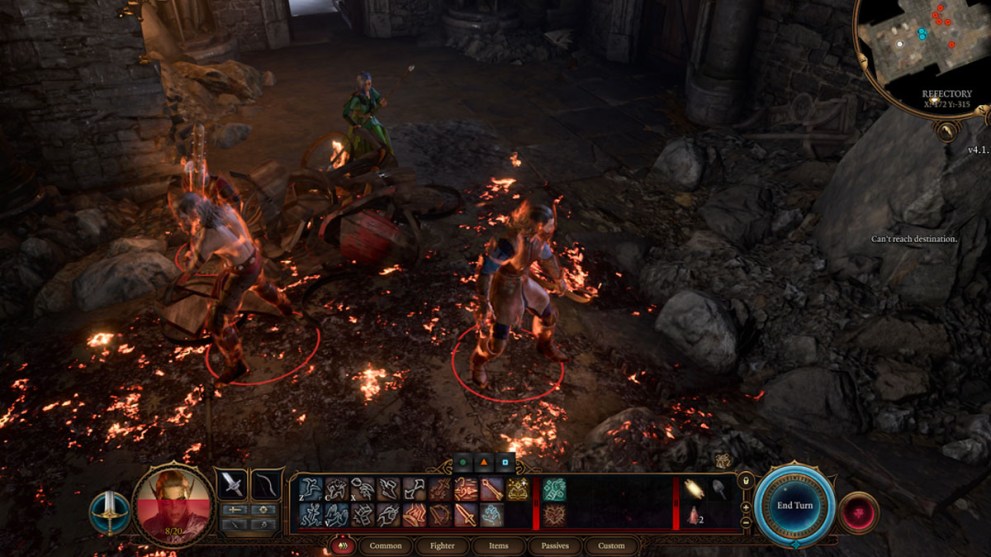 Enemies lit on fire in Baldur's Gate 3