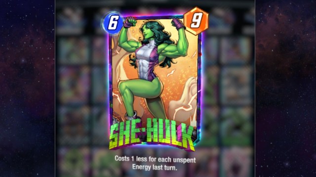 She-Hulk card in Marvel Snap.