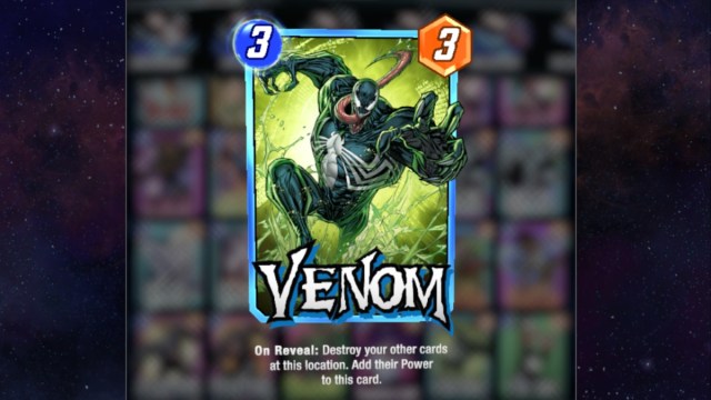 Venom card in Marvel Snap.