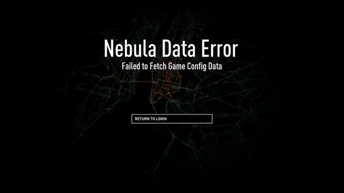 Nebula Data Error: Failed to Fetch Config Data Payday 3