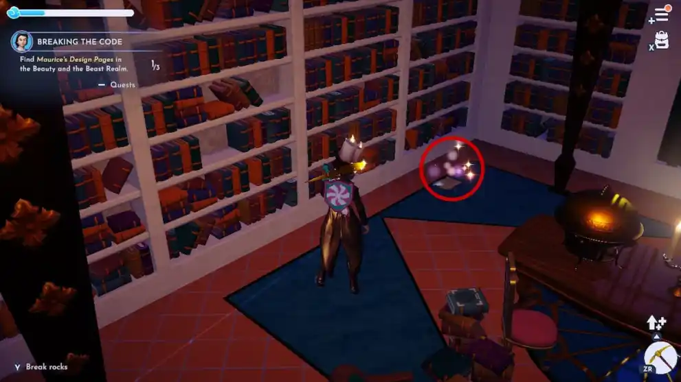 Beauty and the Beast Library in Disney Dreamlight Valley